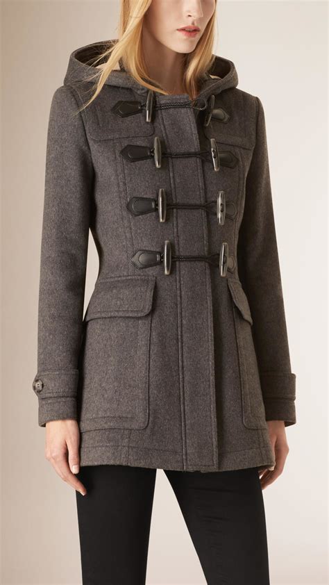 burberry dufflecoat grau|duffle coat burberry femme.